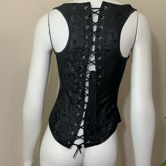 Black Underbust Steampunk Corset New - Picture 12 of 12